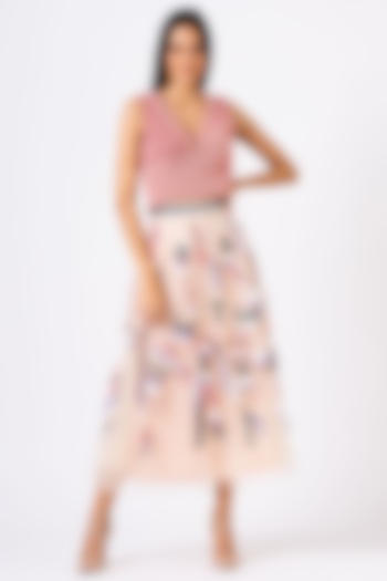 Beige Prom Skirt by Geisha Designs at Pernia's Pop Up Shop