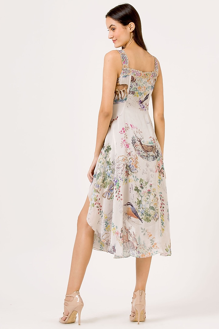 Silver Grey Asymmetric Dress by Geisha Designs at Pernia's Pop Up Shop