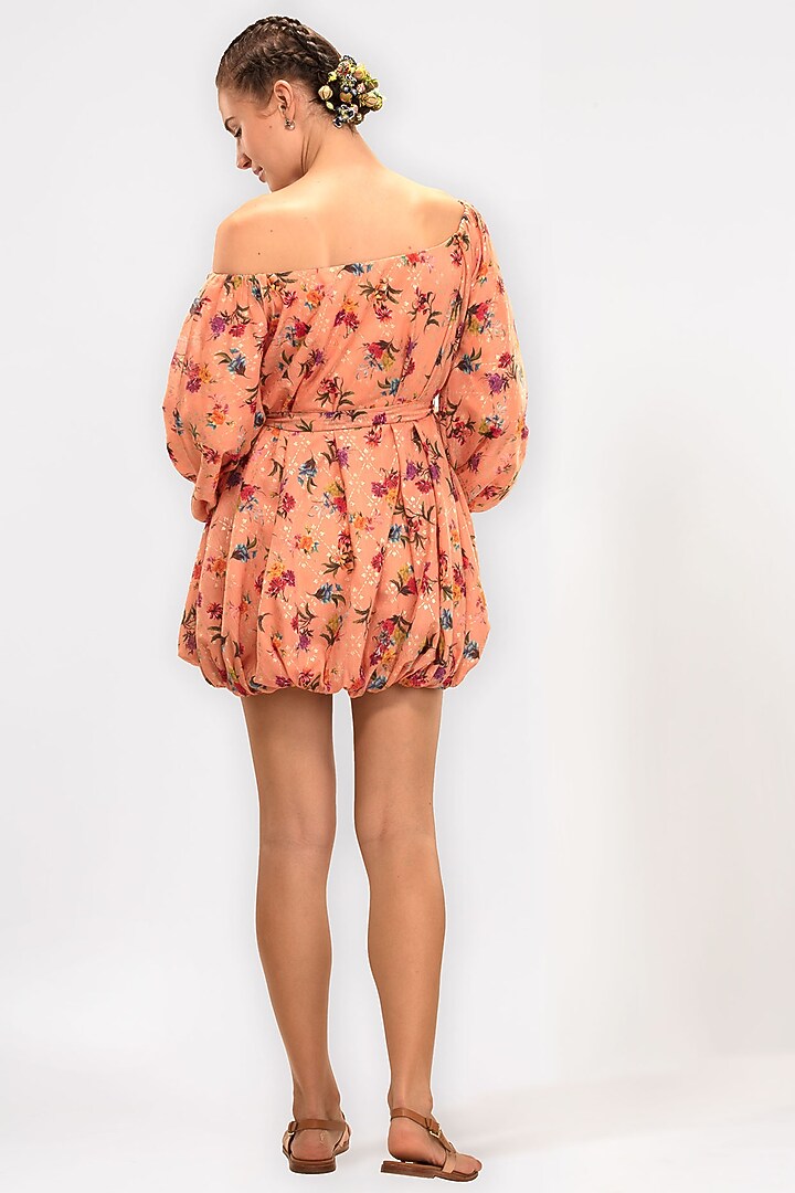 Orange Printed Playsuit by Geisha Designs at Pernia's Pop Up Shop