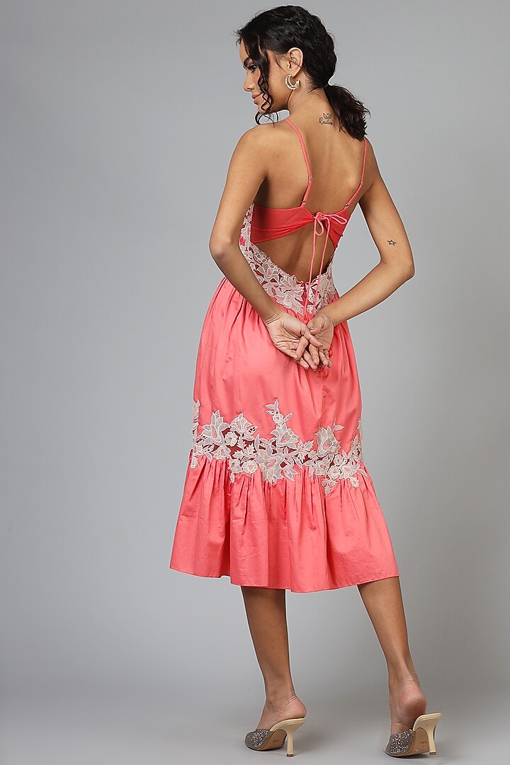 Coral Lace Vacation Dress by Geisha Designs at Pernia's Pop Up Shop