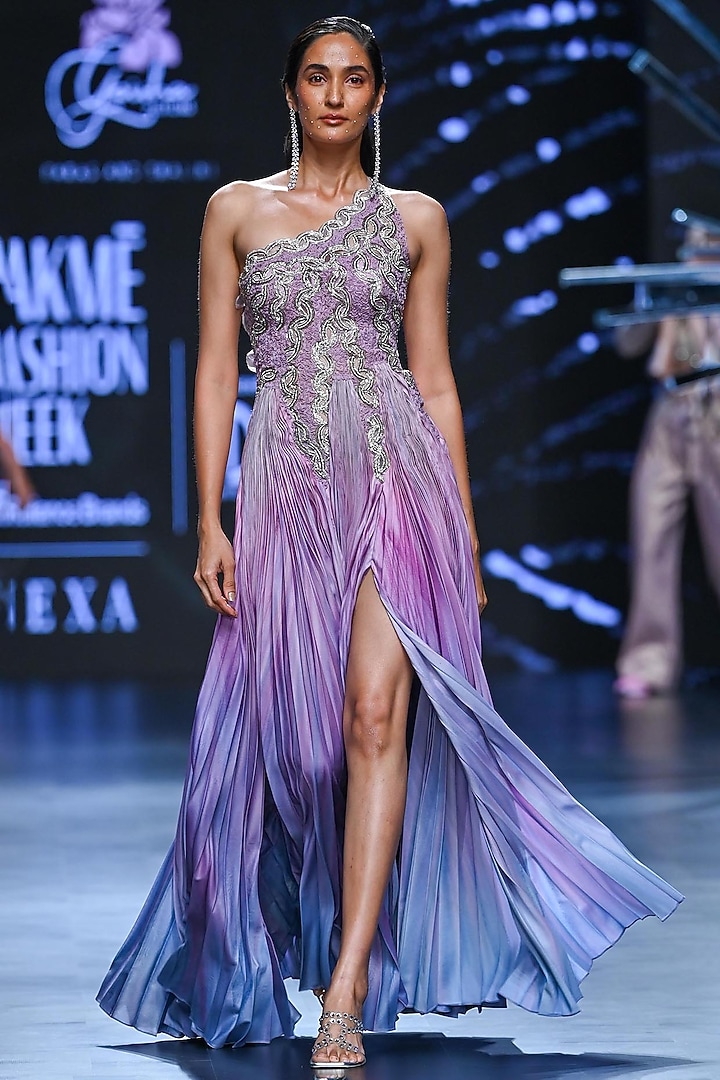 Multi-Colored Nylon & Polyester Ombre Wedding Gown by Geisha Designs at Pernia's Pop Up Shop
