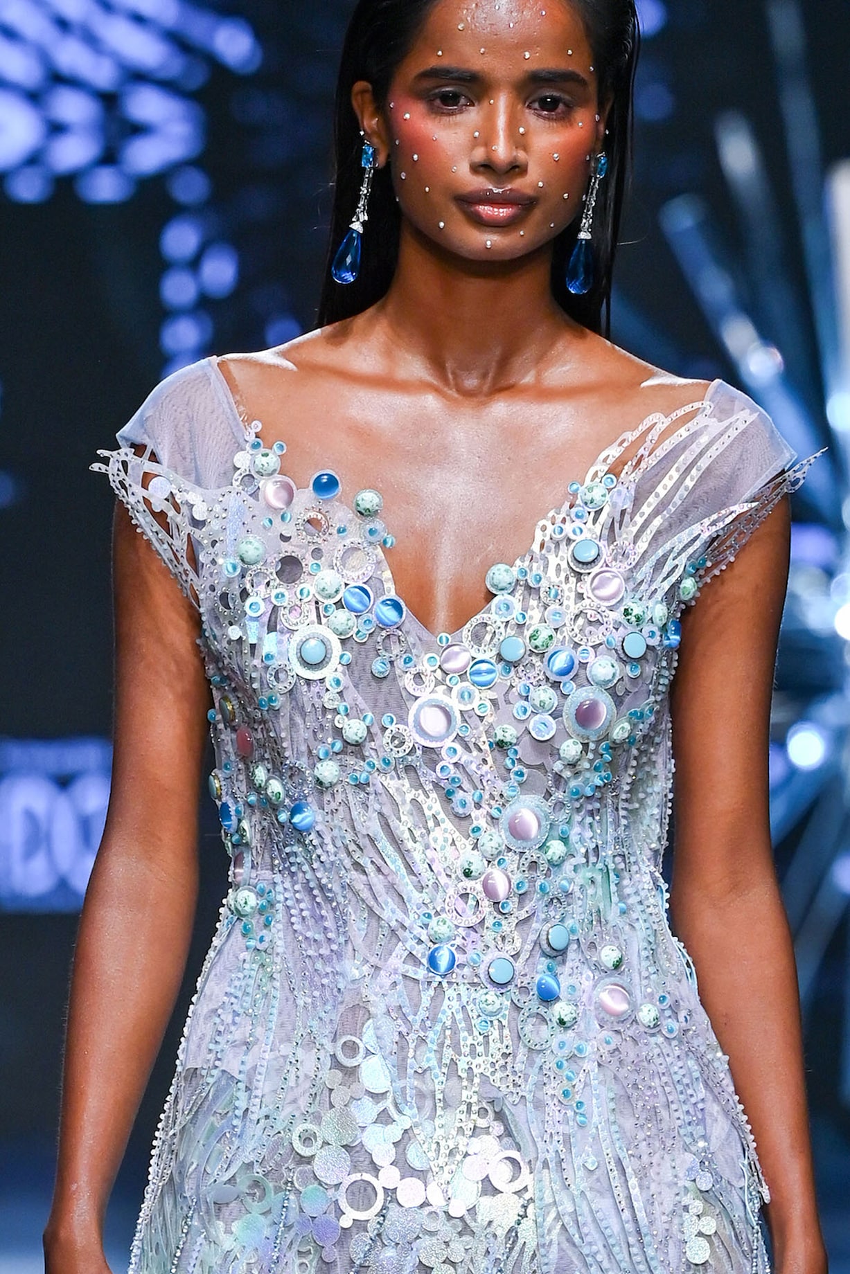 white christmas dresses Vericale Denim Dress – Geisha Designs by Paras and Shalini main image 0