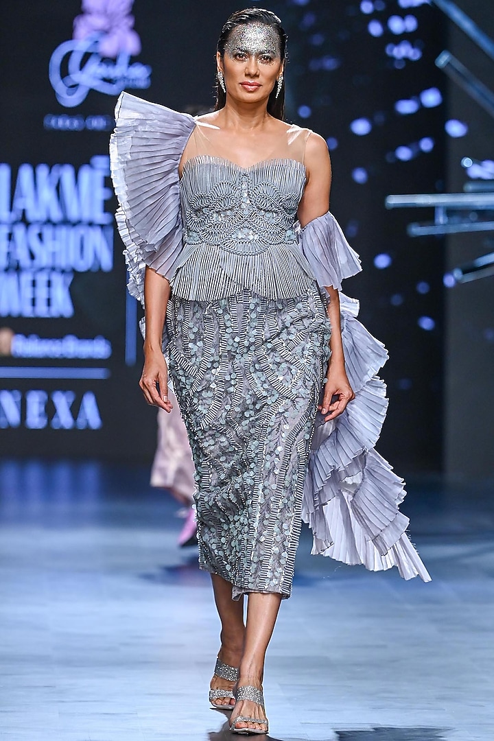 Grey Nylon Co-Ord Set by Geisha Designs at Pernia's Pop Up Shop