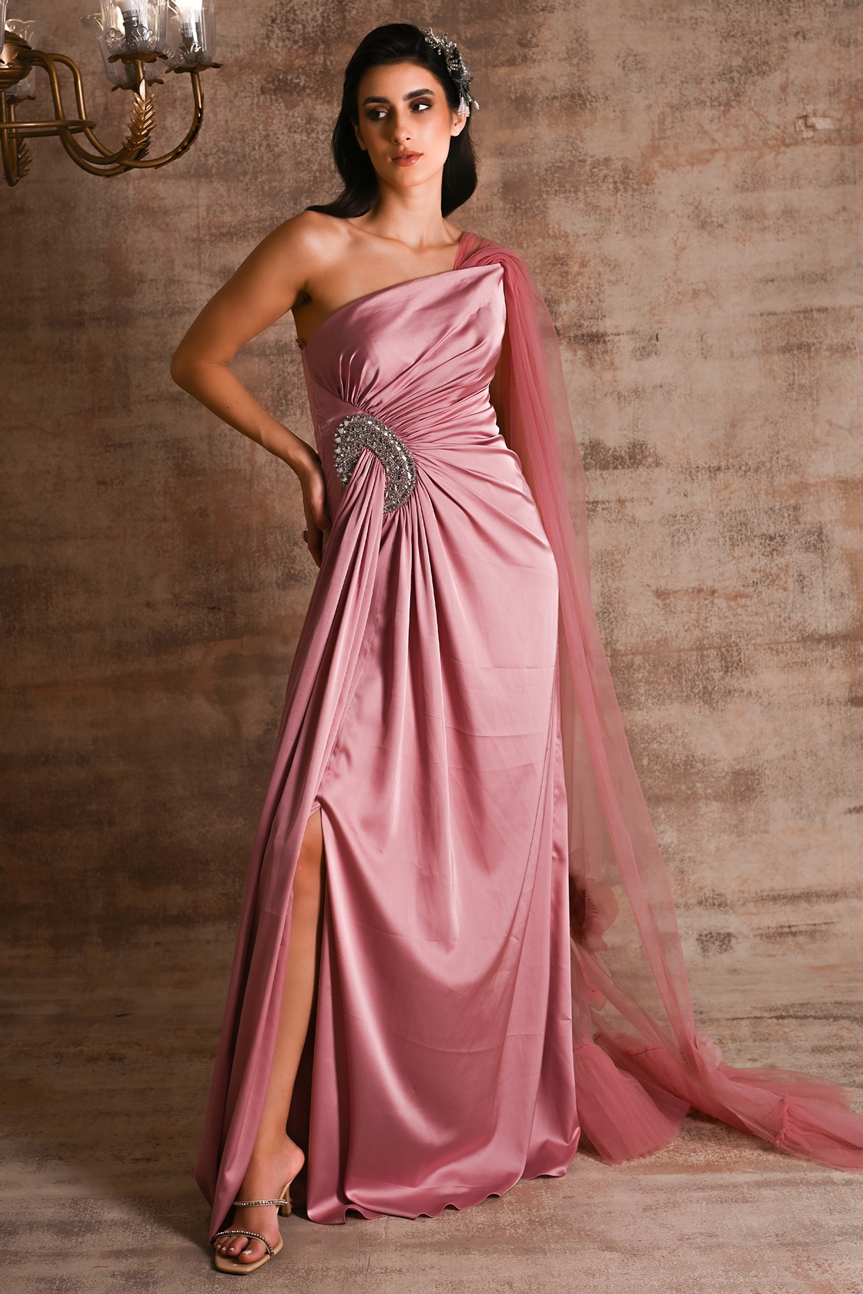 Art Silk Green Readymade Gown | Cheap prom dresses online, Evening gowns  online, Party wear gown