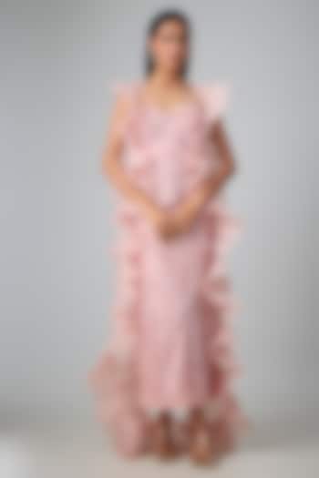 Pink Nylon Skirt Set by Geisha Designs at Pernia's Pop Up Shop