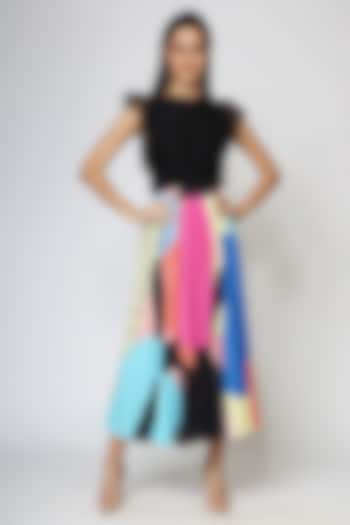 Multi-Coloured Polyester Skirt by Geisha Designs at Pernia's Pop Up Shop
