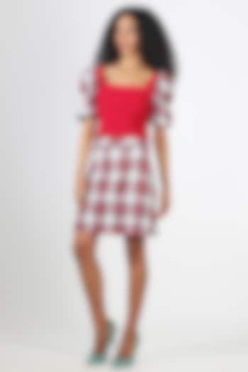 Red Checkered Skirt by Geisha Designs