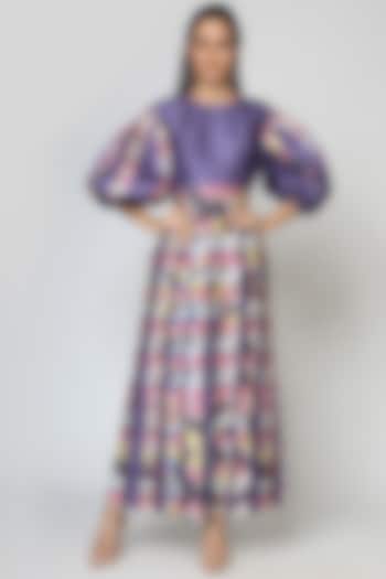 Purple Poly Dupion Dress by Geisha Designs
