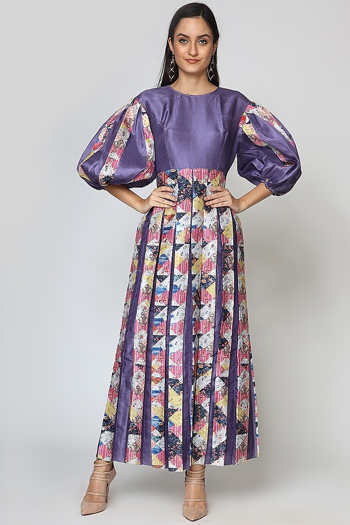 Purple Poly Dupion Dress by Geisha Designs