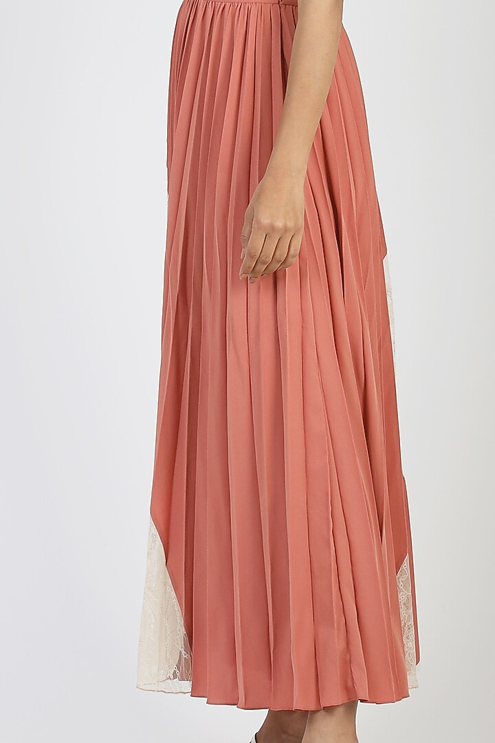 Brick Red Viscose Skirt by Geisha Designs at Pernia's Pop Up Shop