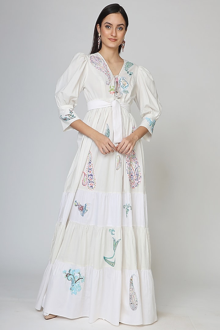 White Cotton Maxi Dress by Geisha Designs at Pernia's Pop Up Shop 2024