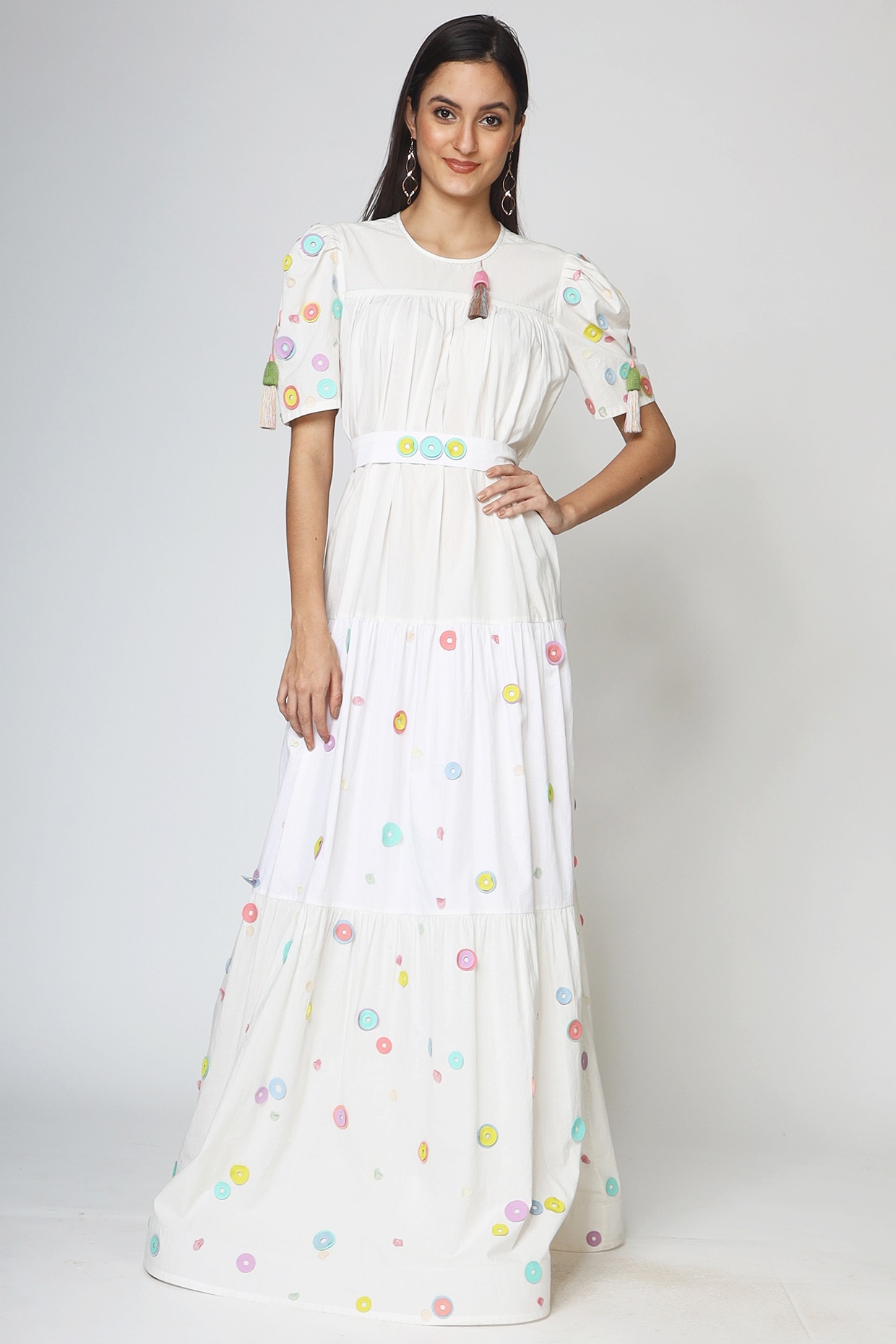 geisha designs floral applique maxi dress Anthropologie Floral Applique Maxi Dress By Geisha Designs Size:M $368 NWT