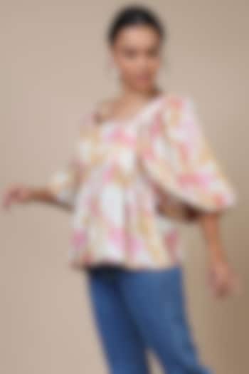 Pink Viscose Blouse by Geisha Designs at Pernia's Pop Up Shop