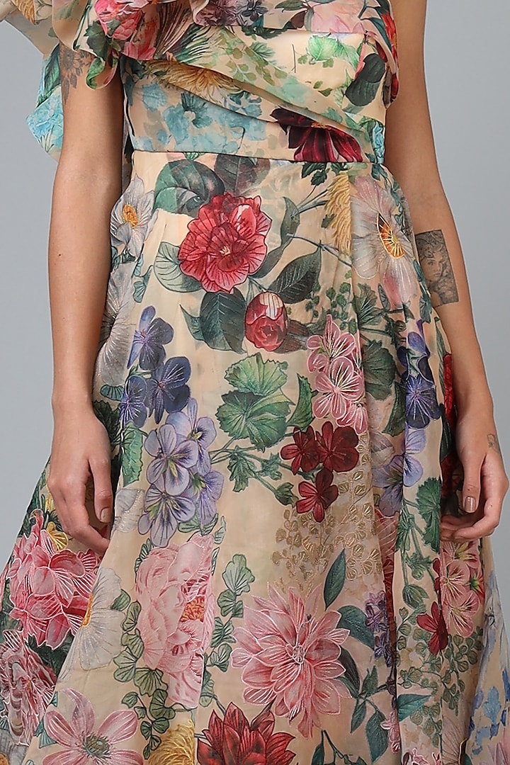 geisha designs off-the-shoulder floral appliqu dress New Geisha Designs x Anthropologie Off-The-Shoulder Floral Appliqu Dress  sz XS