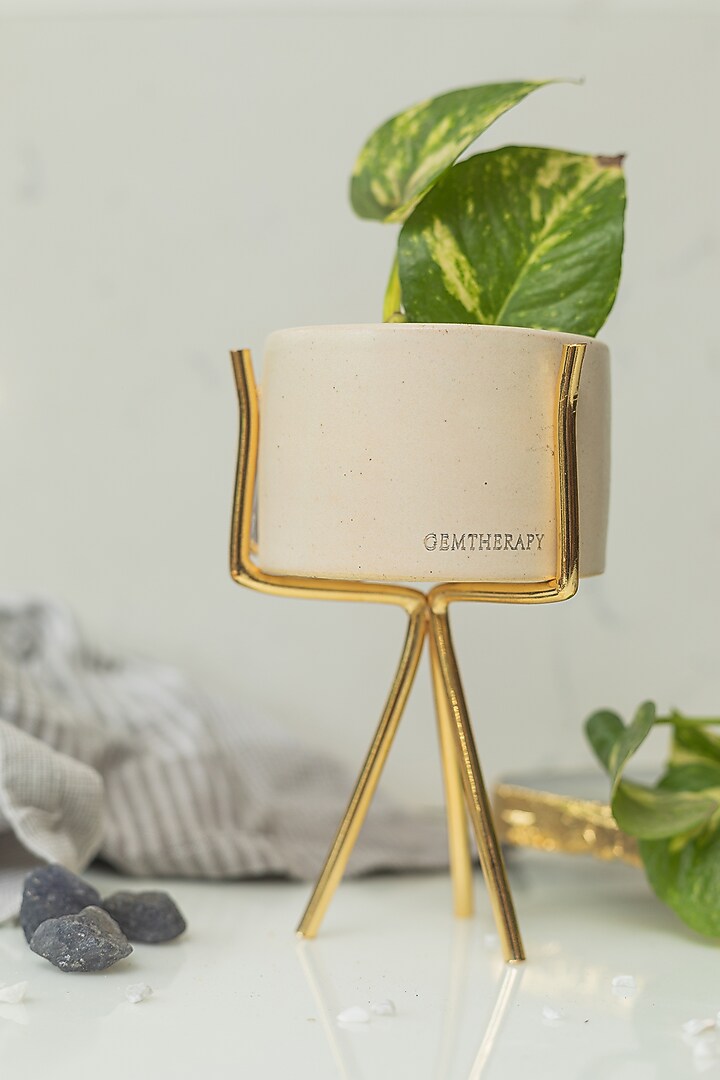 Pink Agate Planter by Gemtherapy at Pernia's Pop Up Shop