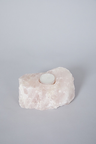 Pink Agate Crystal Candle Holder by Gemtherapy
