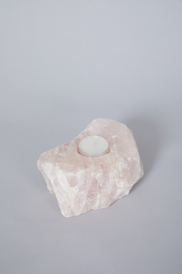 Pink Agate Crystal Candle Holder by Gemtherapy at Pernia's Pop Up Shop