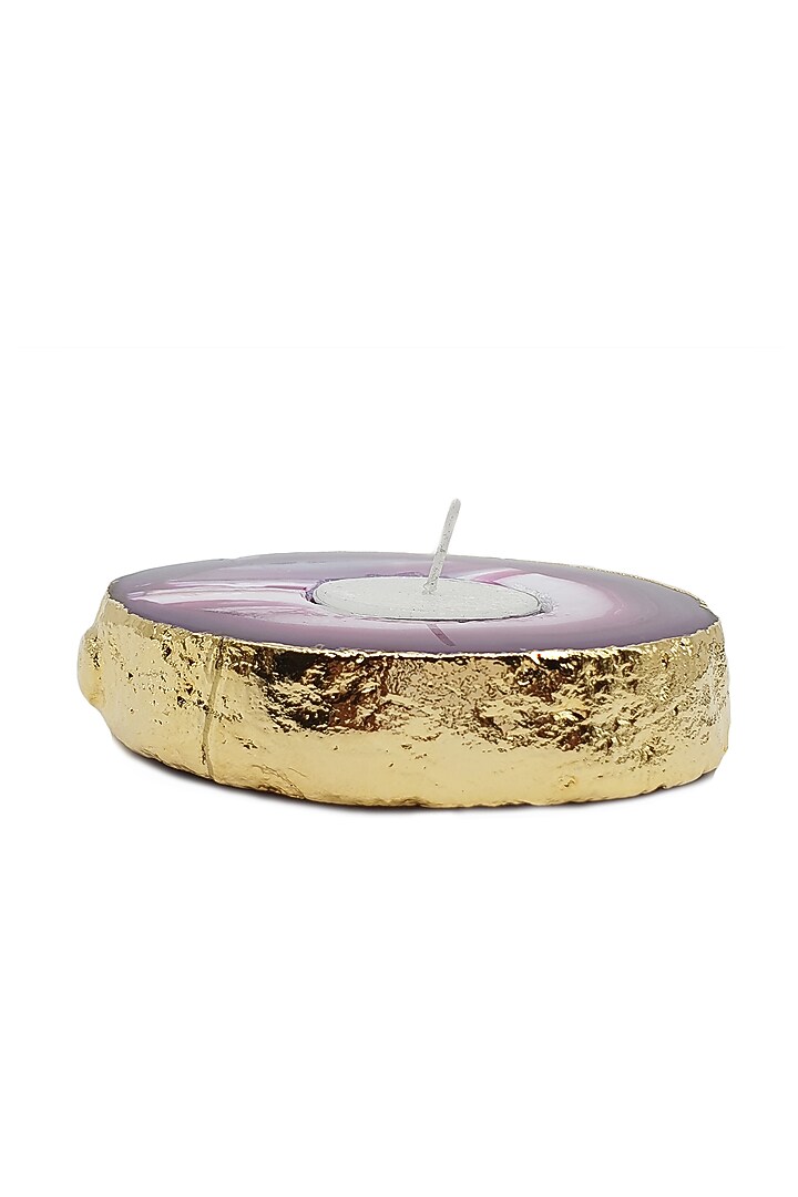 Pink Agate Stone Candle Holder by Gemtherapy at Pernia's Pop Up Shop
