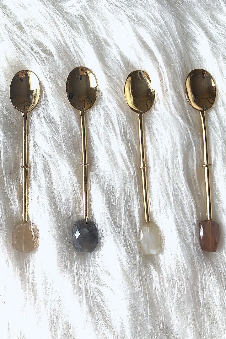 Multi-Colored Moonstone Dessert Spoon Set by Gemtherapy at Pernia's Pop Up Shop
