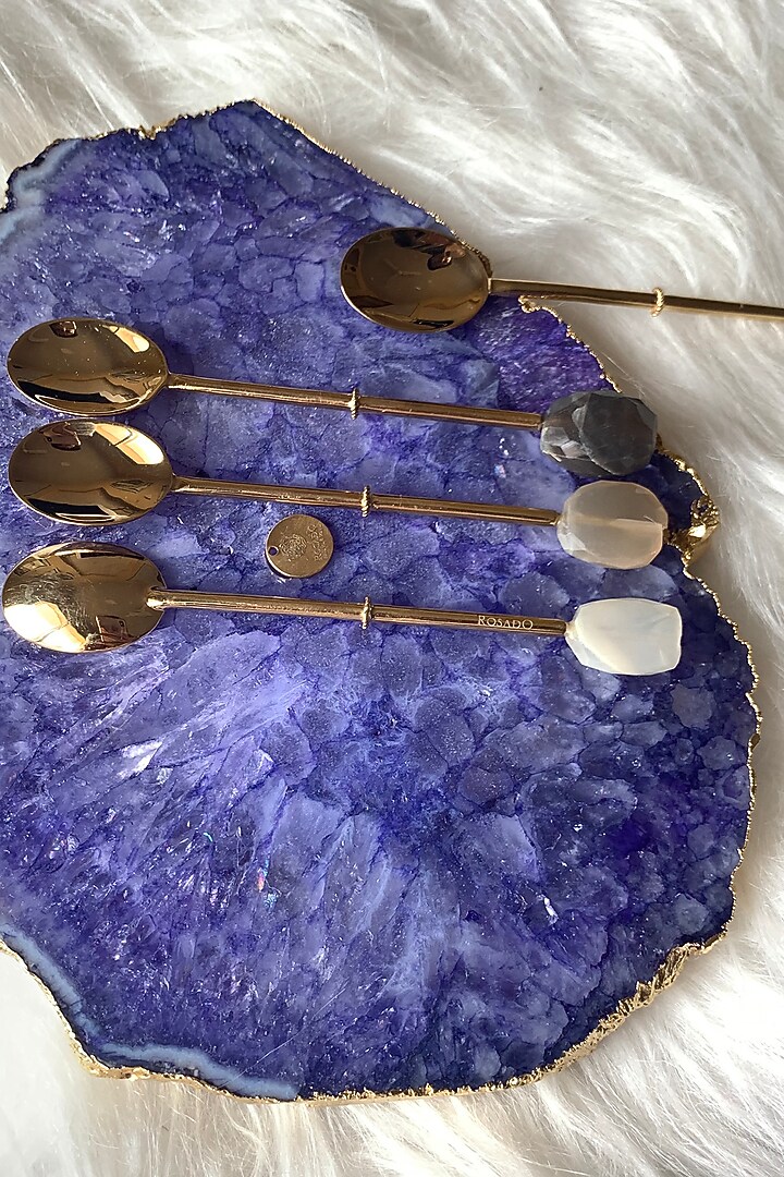Multi-Colored Moonstone Dessert Spoon Set by Gemtherapy at Pernia's Pop Up Shop
