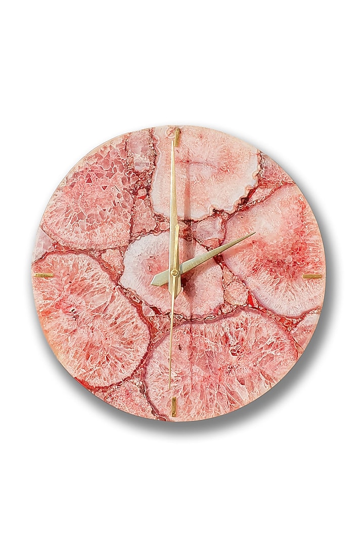 Pink Agate Wall Clock by Gemtherapy at Pernia's Pop Up Shop