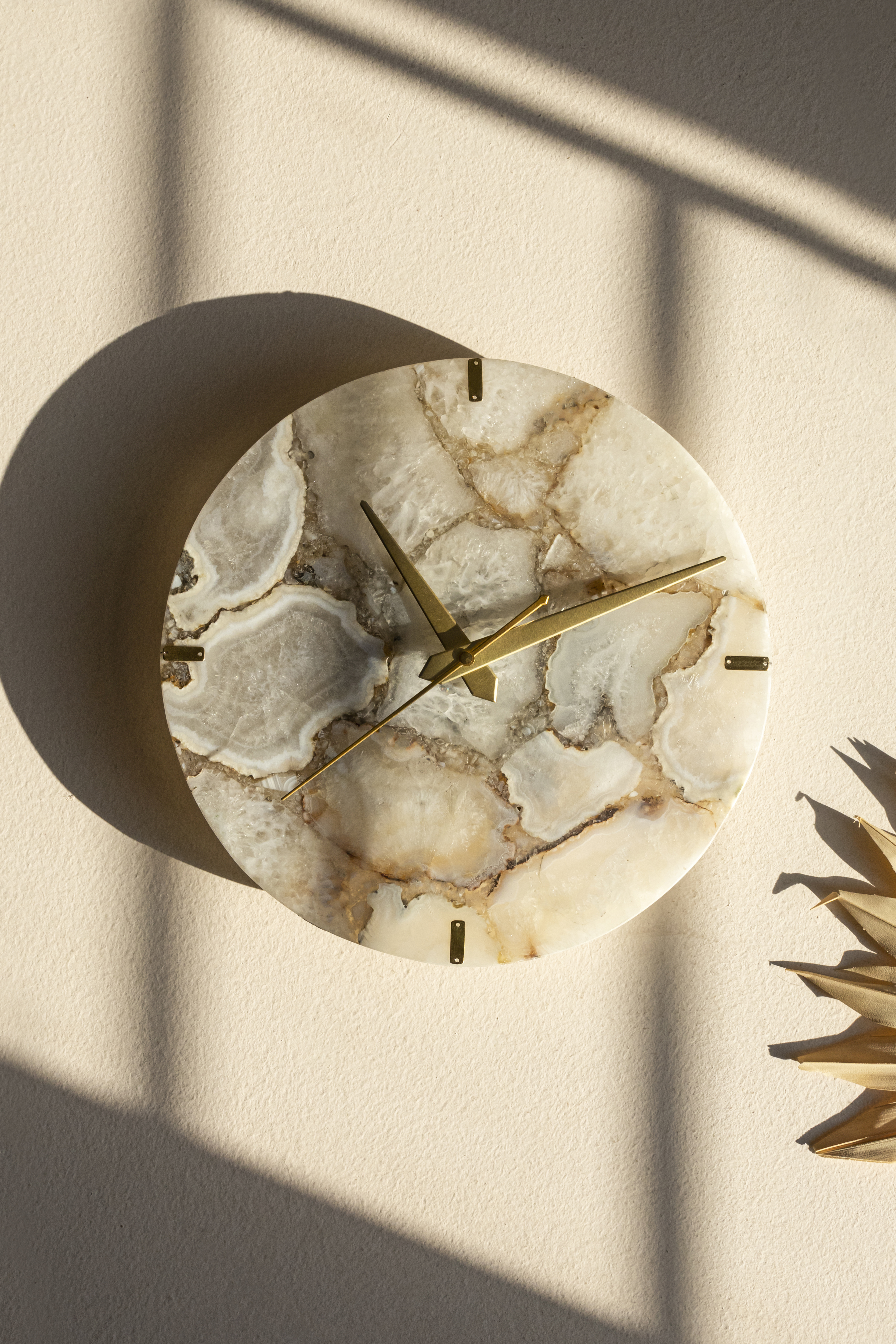 White Agate Wall Clock by Gemtherapy at Pernia's Pop Up Shop