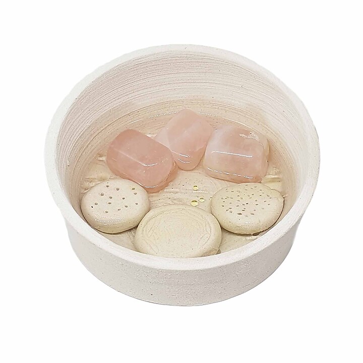 Pink Rose Quartz Aroma Diffuser Bowl by Gemtherapy