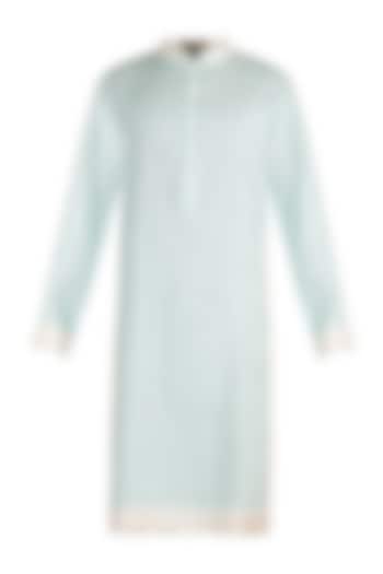 Sky Blue Pintuck Kurta by Gagan Oberoi at Pernia's Pop Up Shop