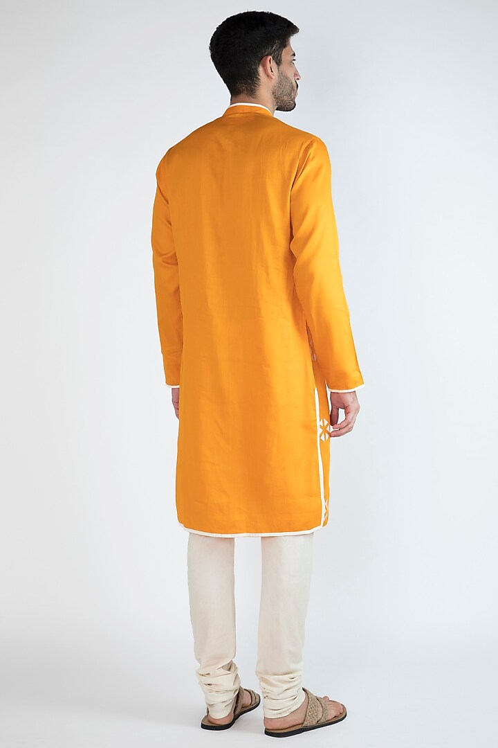 Mango Yellow Embellished Kurta by Gagan Oberoi at Pernia's Pop Up Shop