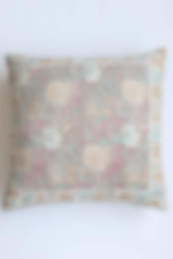 Multi-Colored Hand Printed Cushion Cover by Ghar Ghar at Pernia's Pop Up Shop