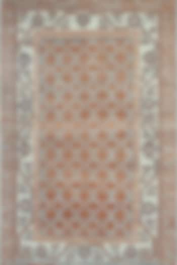Rust & Beige Wool Hand-Knotted Carpet by Ghar Ghar at Pernia's Pop Up Shop