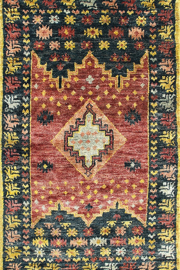 Multi-Colored Jute Hand-Knotted Carpet by Ghar Ghar at Pernia's Pop Up Shop