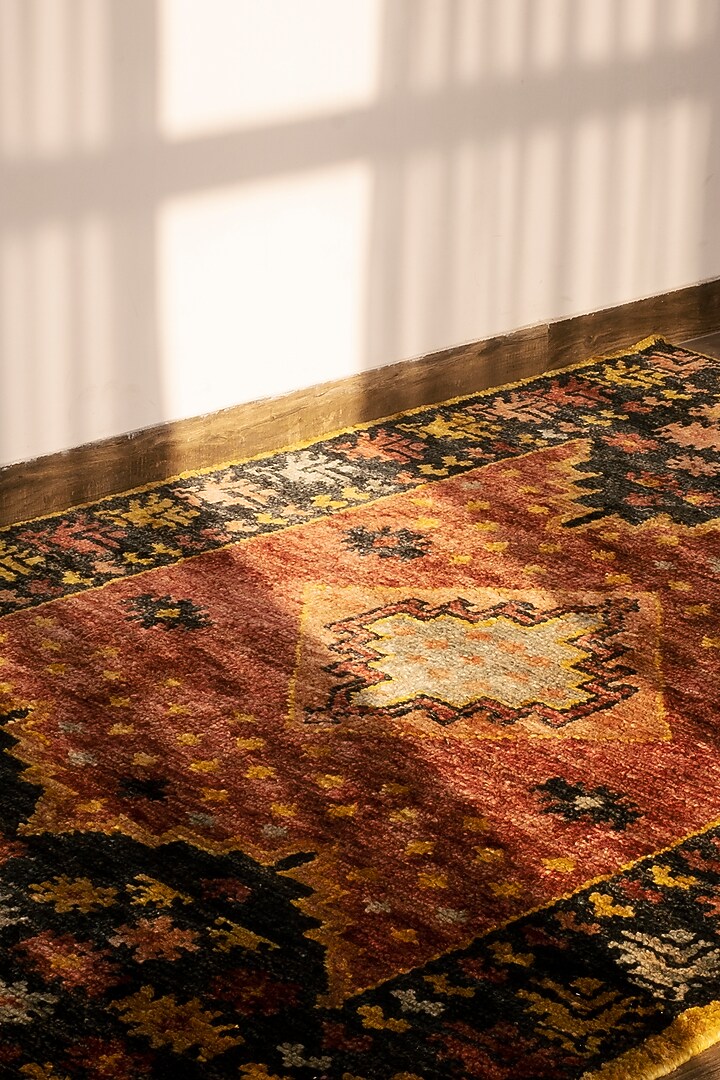 Multi-Colored Jute Hand-Knotted Carpet by Ghar Ghar at Pernia's Pop Up Shop