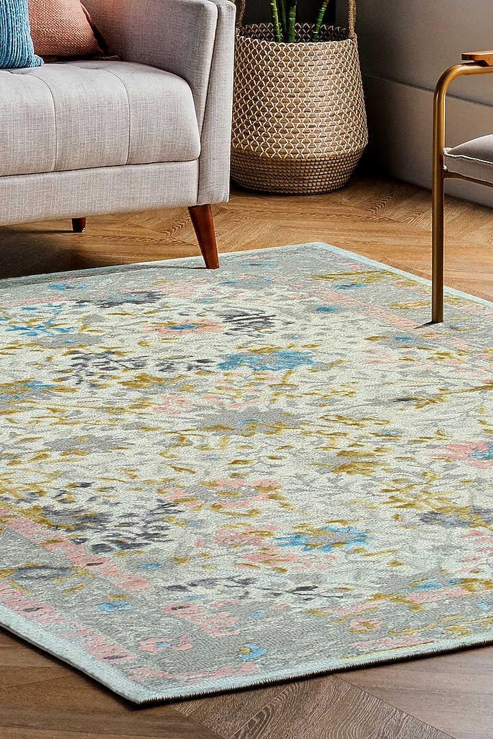Light Grey Hand-Tufted Carpet by Ghar Ghar at Pernia's Pop Up Shop