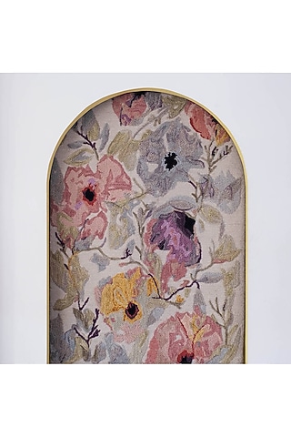 Ivory & Multi-Coloured Wool Rug by Ghar Ghar