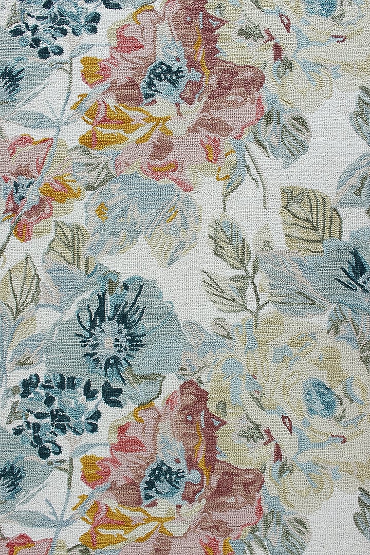 Ivory & Multi-Coloured Hand-Tufted Wool Rug by Ghar Ghar at Pernia's Pop Up Shop