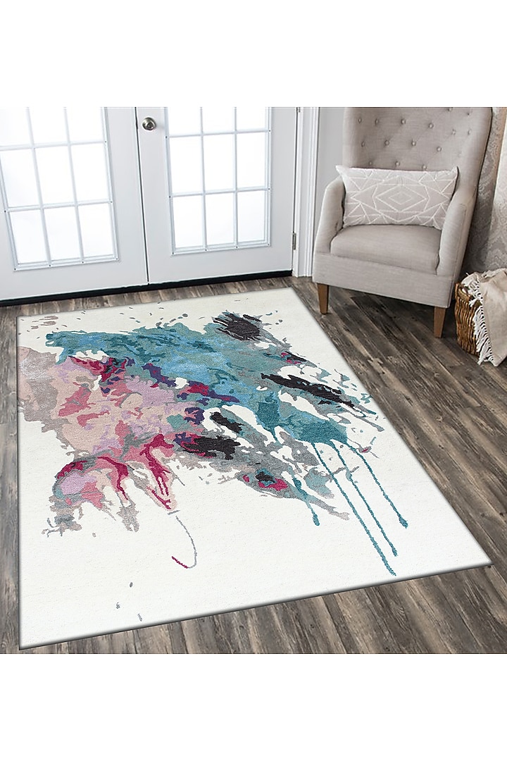Multi-Colored Floral Tufted Rug by Ghar Ghar at Pernia's Pop Up Shop