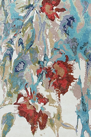 Multi-Colored Floral Rug by Ghar Ghar