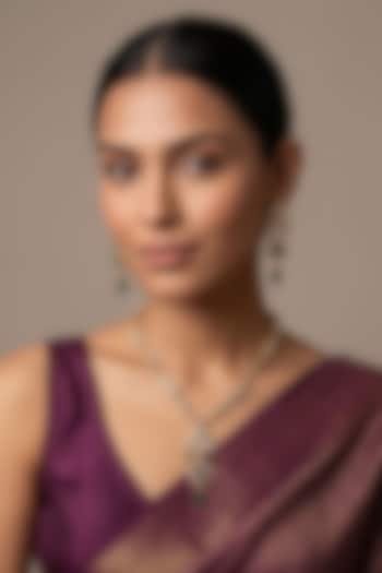 Gold Finish Kundan Polki & Emerald Stone Necklace Set by Gehna Shop at Pernia's Pop Up Shop