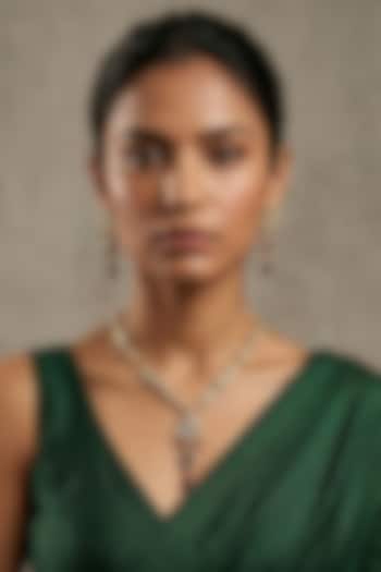 Gold Finish Kundan Polki & Ruby Stone Necklace Set by Gehna Shop at Pernia's Pop Up Shop