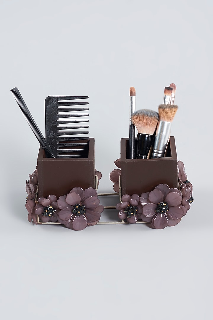 Burgundy MDF Wood & Chemical Polyresin Cutlery Holder by Gifted at Pernia's Pop Up Shop