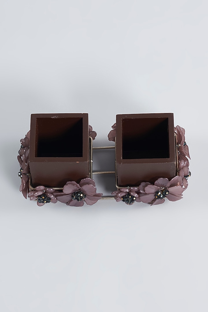 Burgundy MDF Wood & Chemical Polyresin Cutlery Holder by Gifted at Pernia's Pop Up Shop