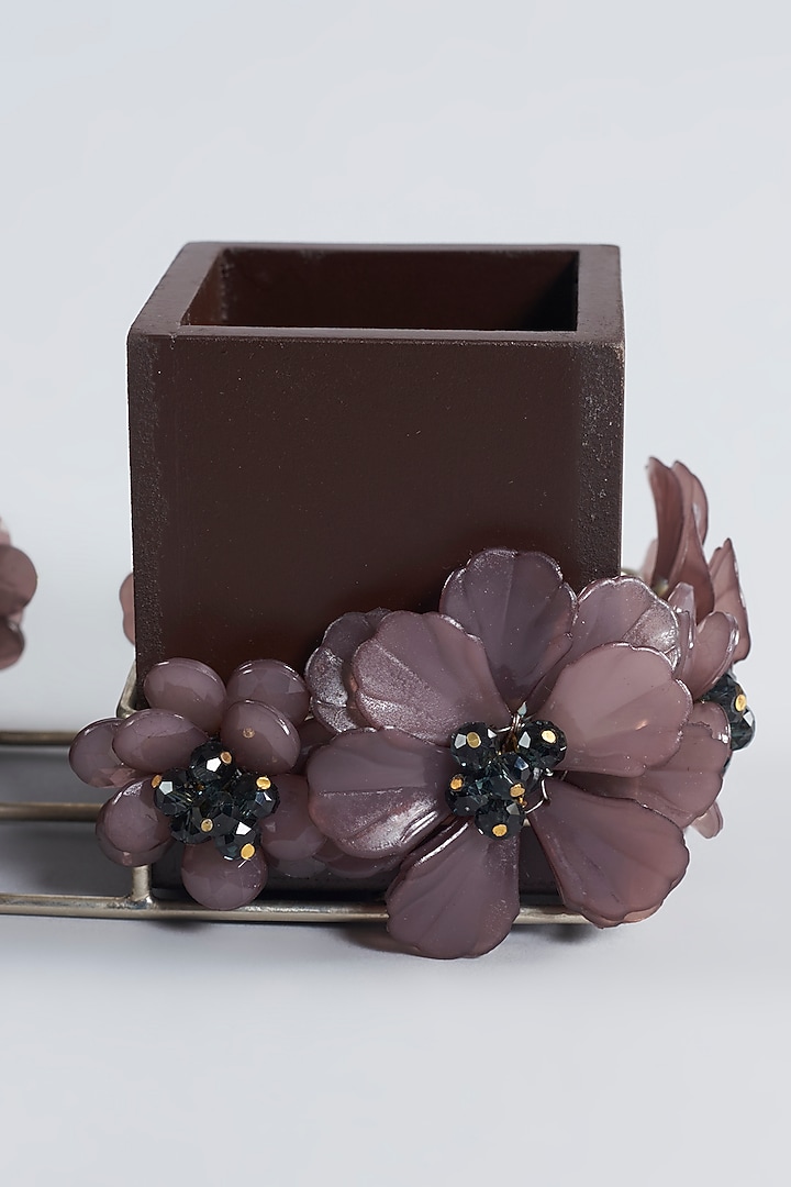 Burgundy MDF Wood & Chemical Polyresin Cutlery Holder by Gifted at Pernia's Pop Up Shop