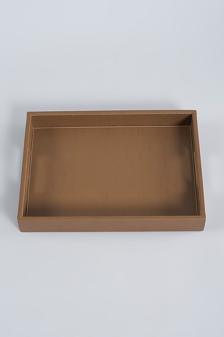 Tan Leatherette Bar Set (Set of 4) by Gifted at Pernia's Pop Up Shop