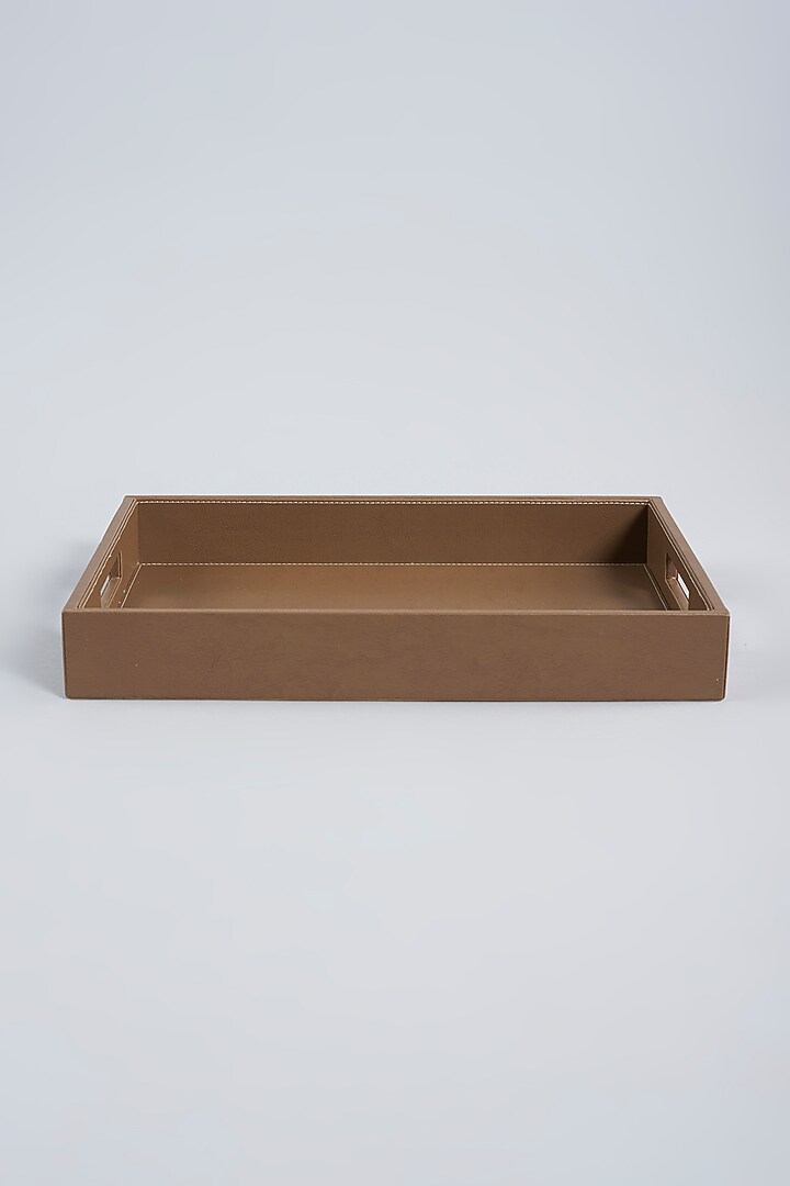 Tan Leatherette Bar Set (Set of 4) by Gifted at Pernia's Pop Up Shop
