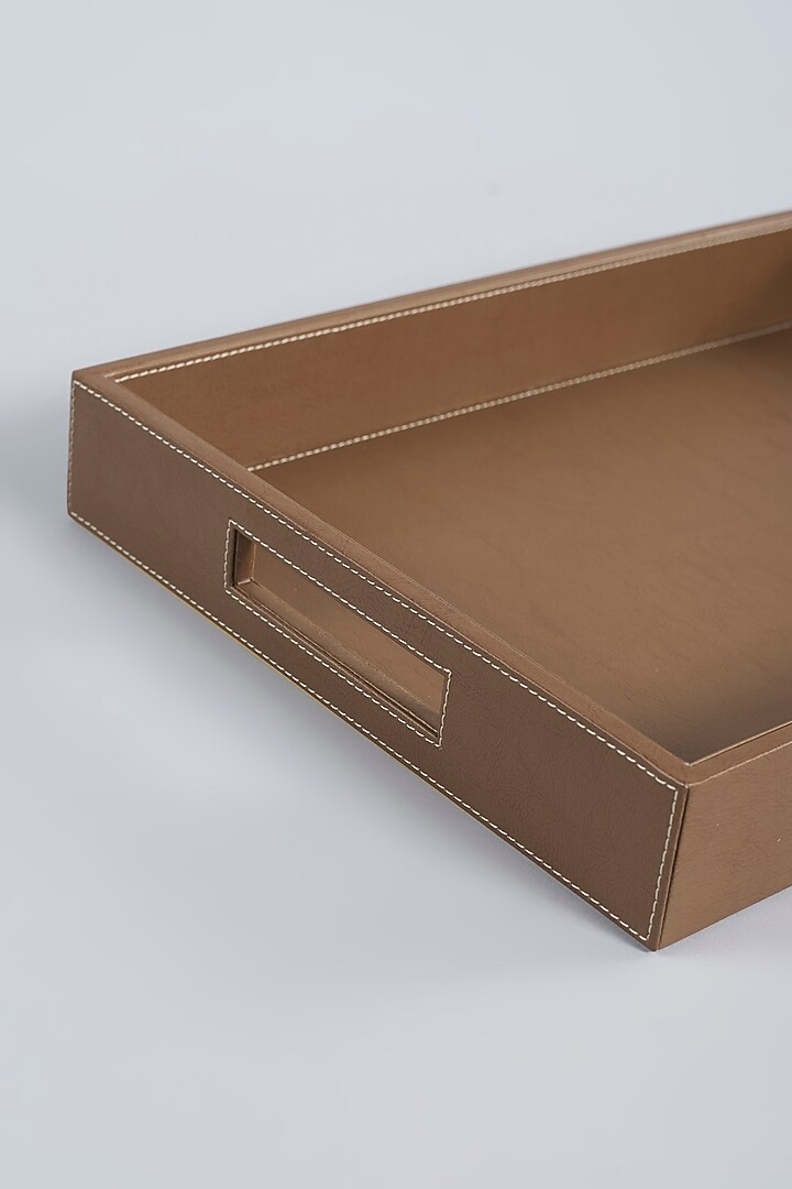 Tan Leatherette Bar Set (Set of 4) by Gifted at Pernia's Pop Up Shop