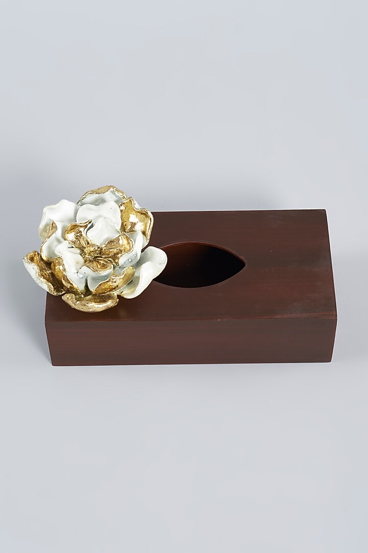 Brown Wooden Tissue Box by Gifted at Pernia's Pop Up Shop