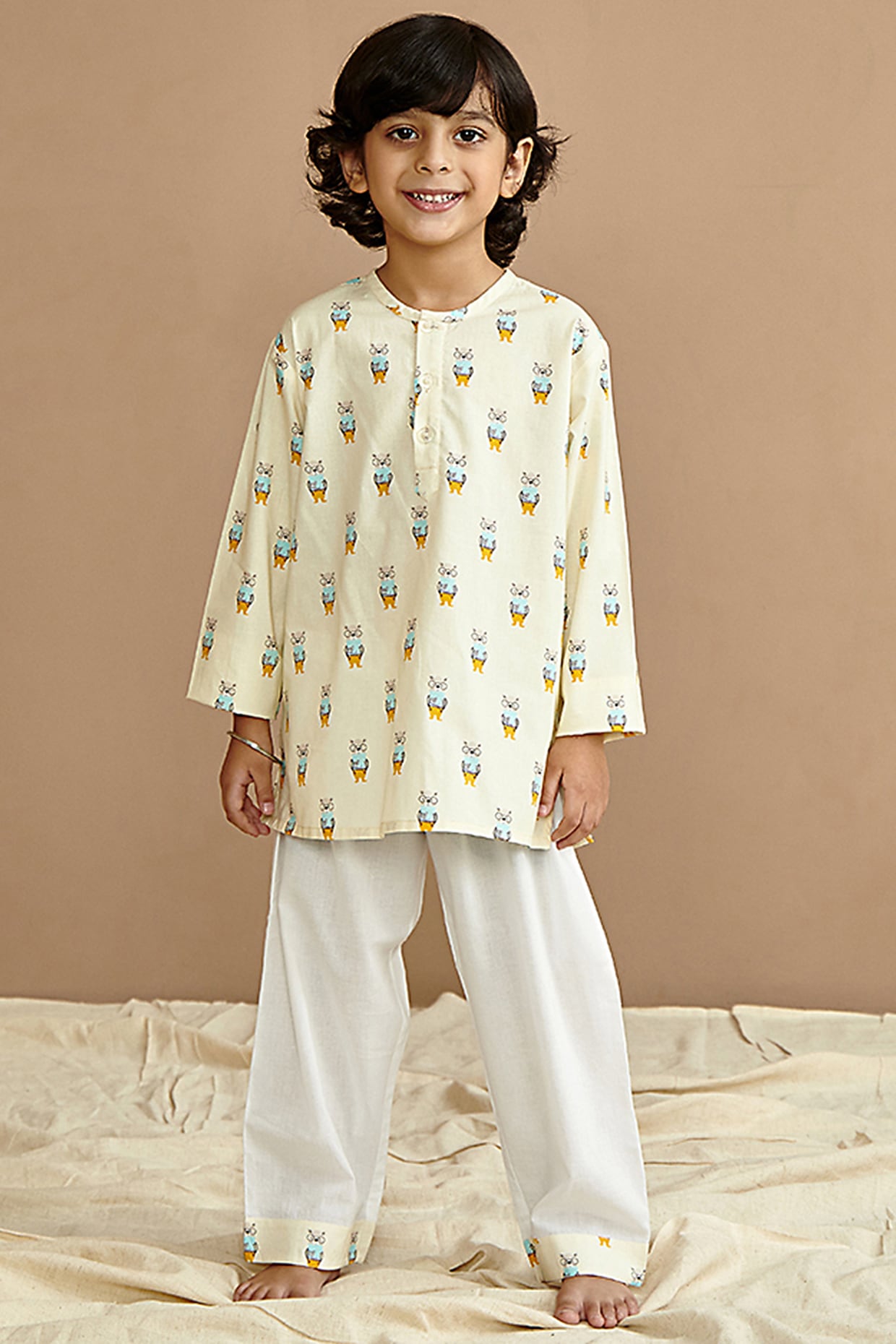 Kids Black Satin Night Suit – Baby Boy Girl Nightwear