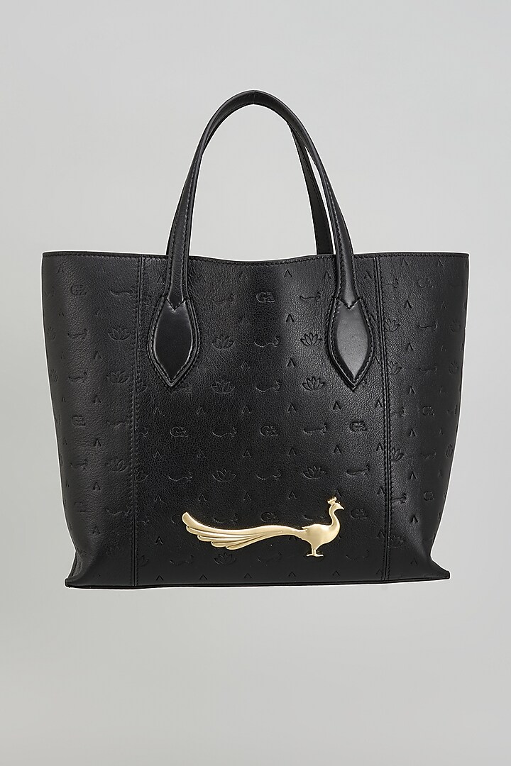 Black Leather Bag by GLA Accessories at Pernia's Pop Up Shop