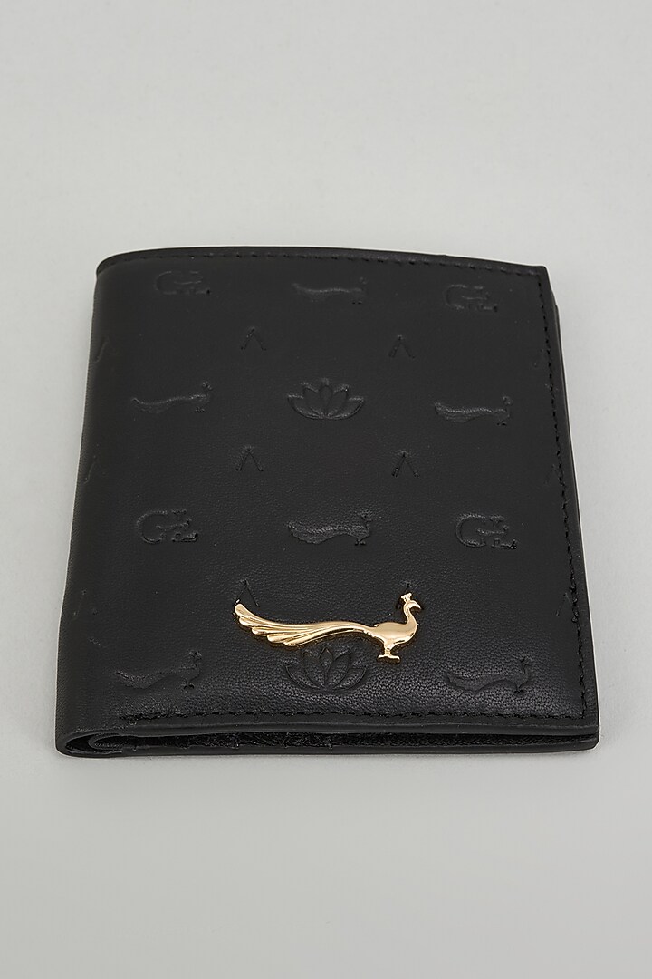 Black Leather Wallet by GLA Accessories at Pernia's Pop Up Shop